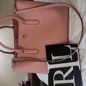 Ralph Lauren purse. Beautiful leather and workmanship. Rose cream color.